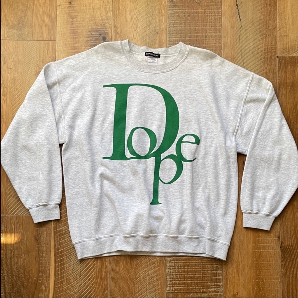 Dope Gray and Green Men's Sweatshirt